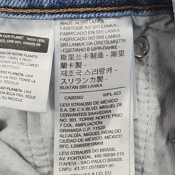 Levi's Wedgie Straight Jeans Womens 26 Blue High Rise Slim Distressed Light Wash - Picture 7 of 15